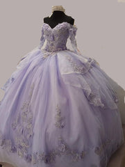 Lilac Princess Ball Gown Quincea¨½era Dress Sweet 16 Dress
