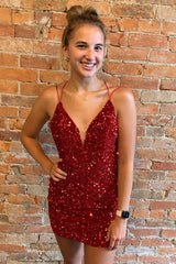 Bodycon Sequins Short Homecoming Dress